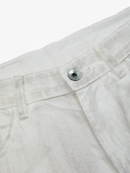 Colorful Cross Patch Straight Leg with Detachable Chain Jeans 
