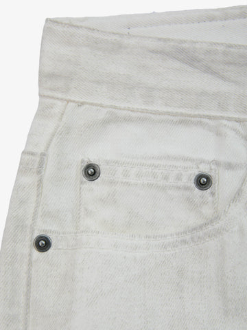 Colorful Cross Patch Straight Leg with Detachable Chain Jeans 