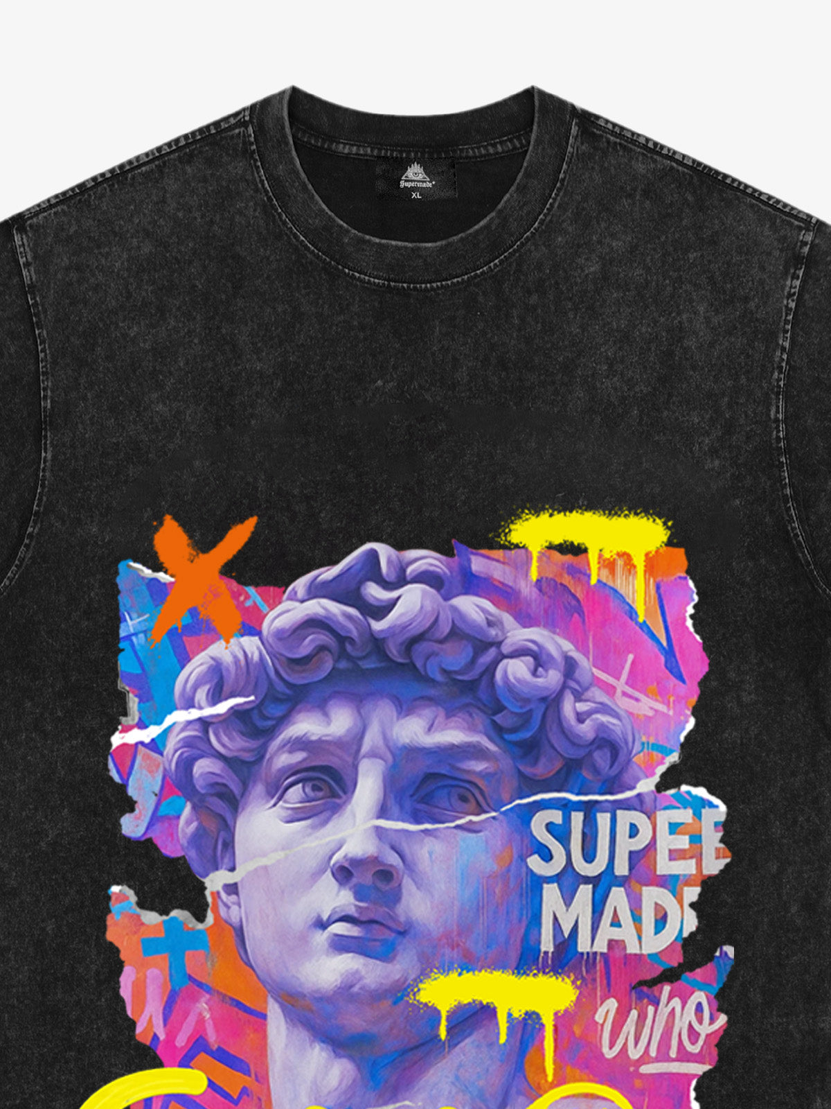 David Sculpture Vibrant Graffiti Art T-Shirt 