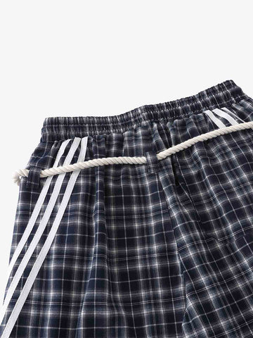 Plaid Patchwork Pants