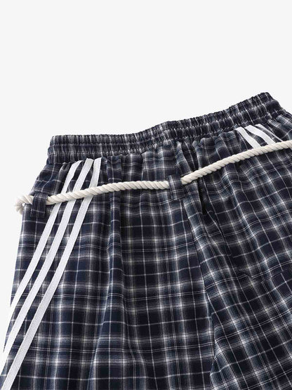 Plaid Patchwork Pants