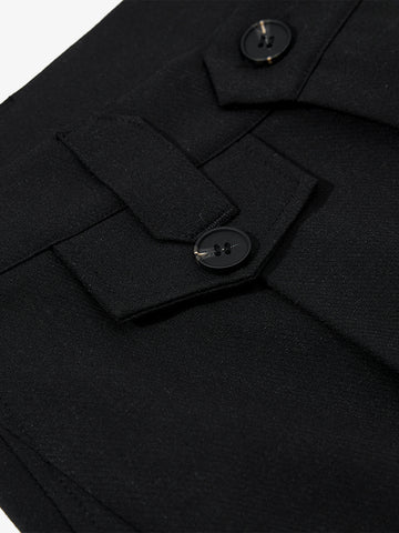 Tie Detail Relaxed Fit Draped Suit Pants