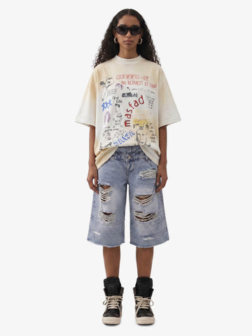 Graffiti Collage Mixed Graphic T-Shirt