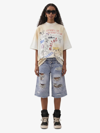 Graffiti Collage Mixed Graphic T-Shirt