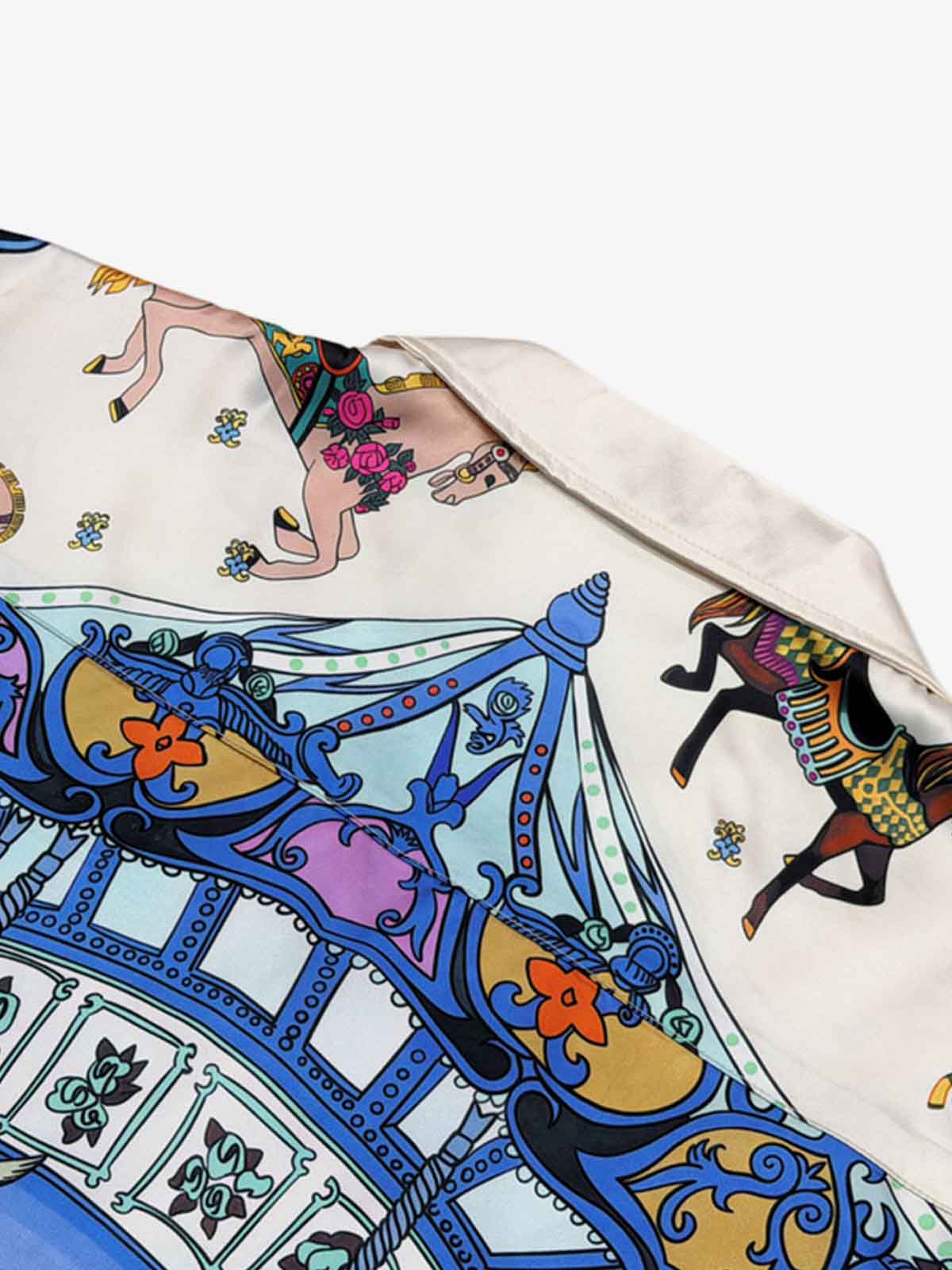 Carousel Park Satin Cuban Shirt