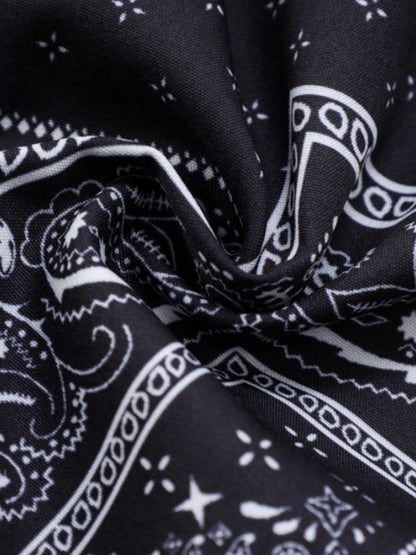 Vintage Bandana Patchwork Cuban Shirt