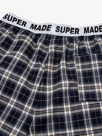 Super Soft Cotton Flannel Pajama Pants – Wide-Leg Plaid Lounge Pants