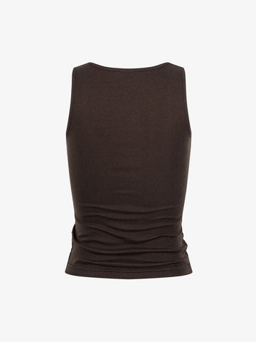 Thesupermade Button Detail Slim Tank Top