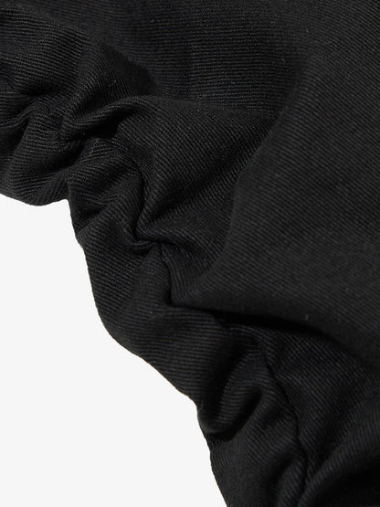 Black High-Waisted Slim Fit Chino Pants – Star Button Detail Cotton Twill