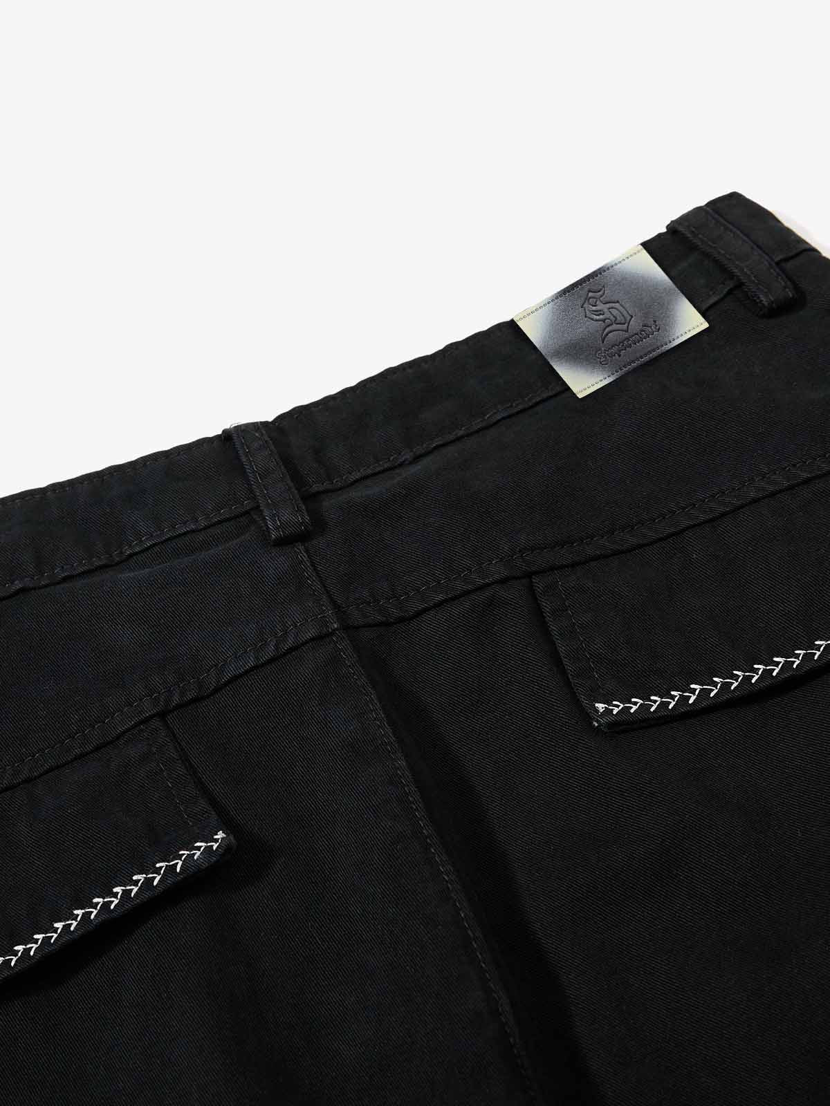 Multi-Pocket Wide-Leg Cargo Pants