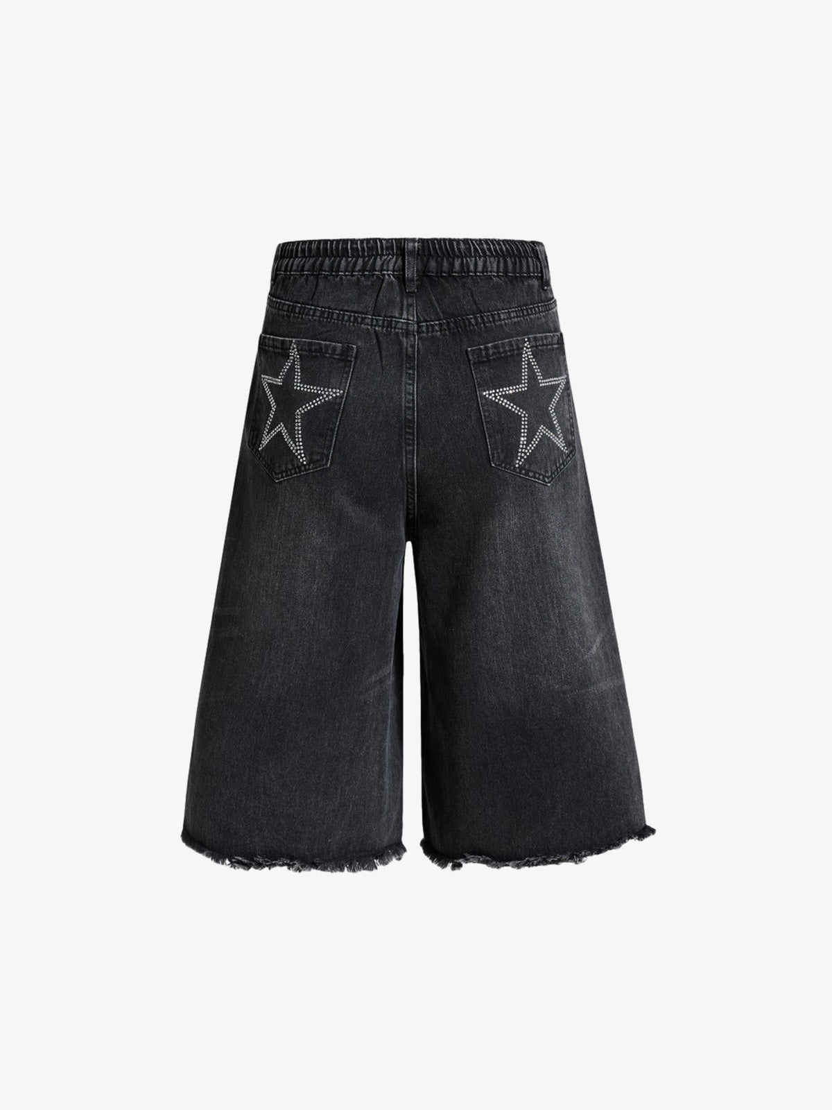 Raw Hem Star Rhinestone Jorts