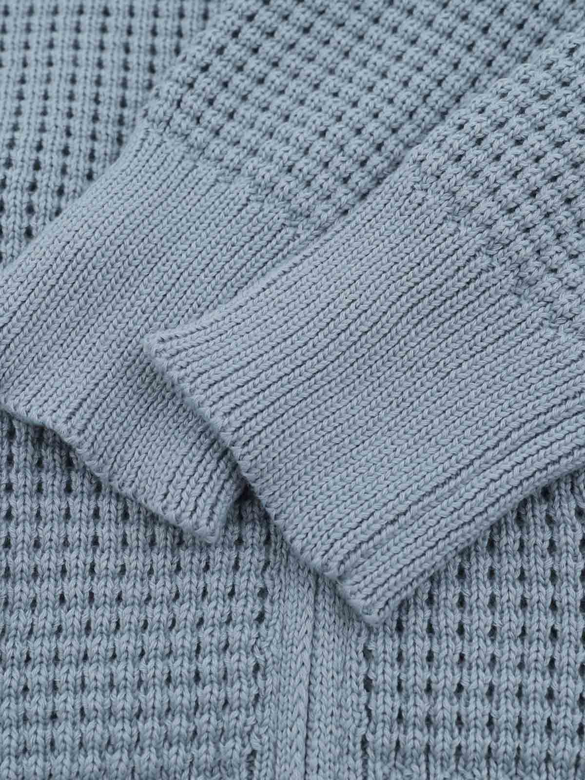 Badge Button Knit Cardigan Sweater