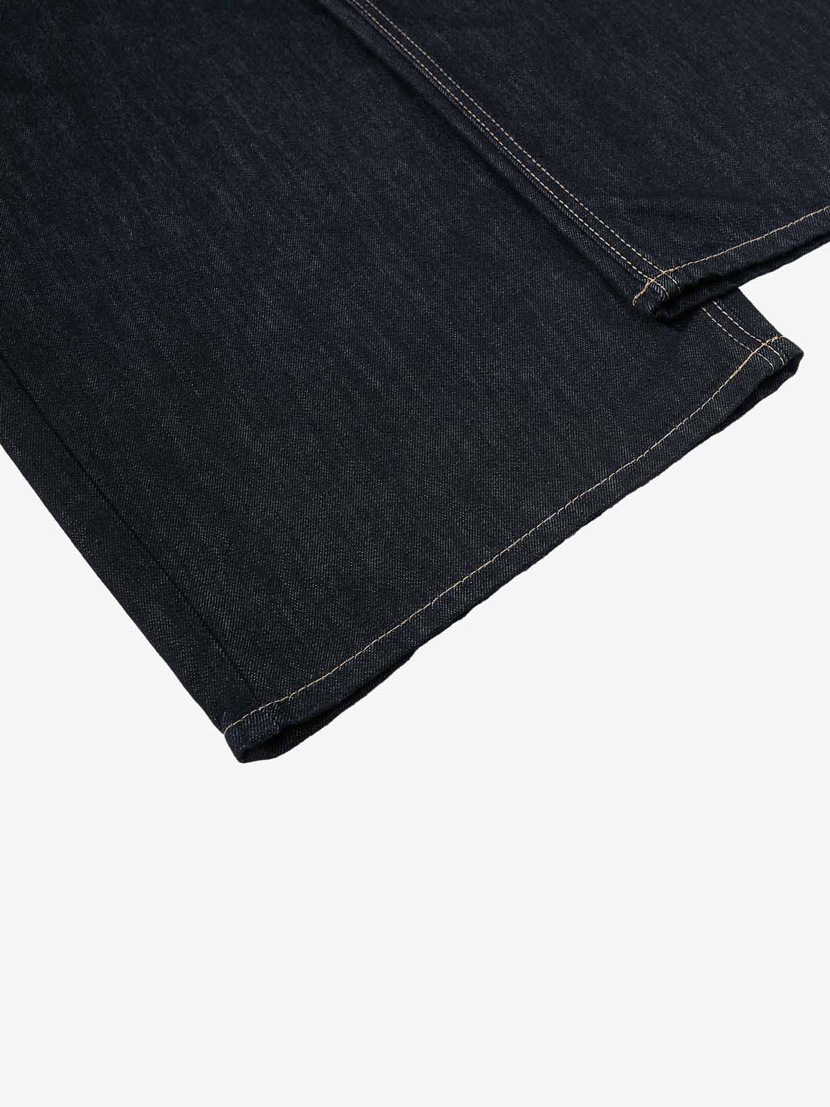 Cinch Back Contrast Stitch Jeans