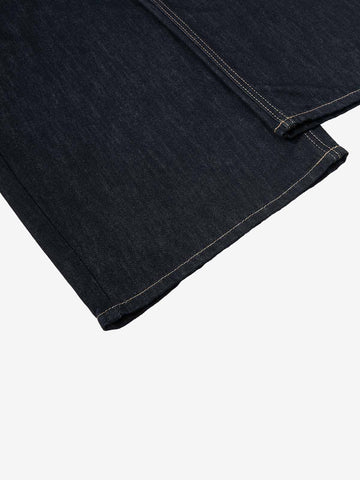 Cinch Back Contrast Stitch Jeans