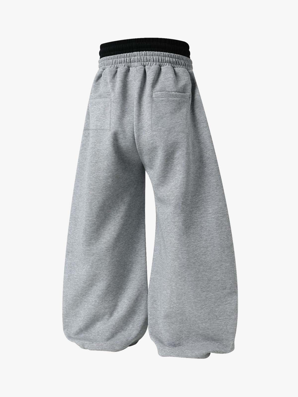 Double-Waisted Ruched Sweatpants 