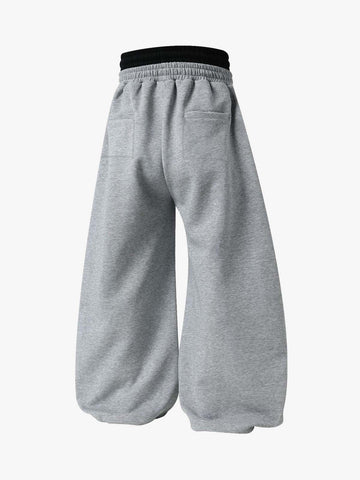 Double-Waisted Ruched Sweatpants 