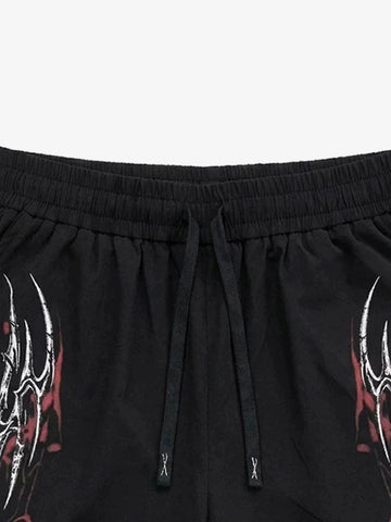 Y2K Thorn Graphic Drawstring Shorts