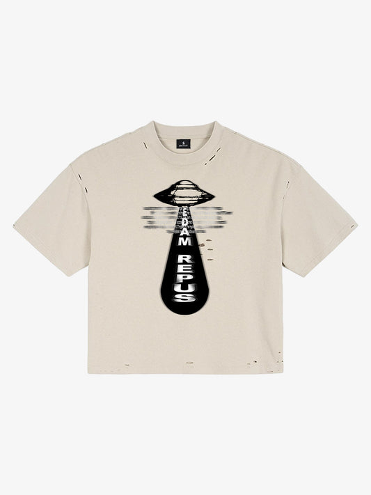 UFO Graphic Crop Tee
