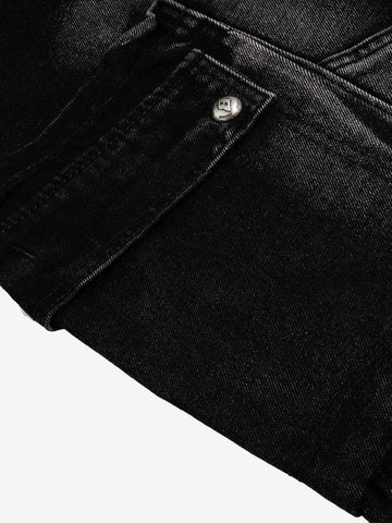 Cargo Multi-Pocket Denim Jorts
