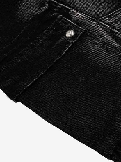 Cargo Multi-Pocket Denim Jorts