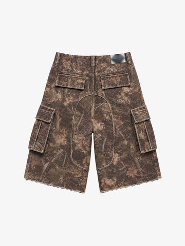 Five-Button Camo Cargo Shorts