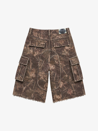 Five-Button Camo Cargo Shorts
