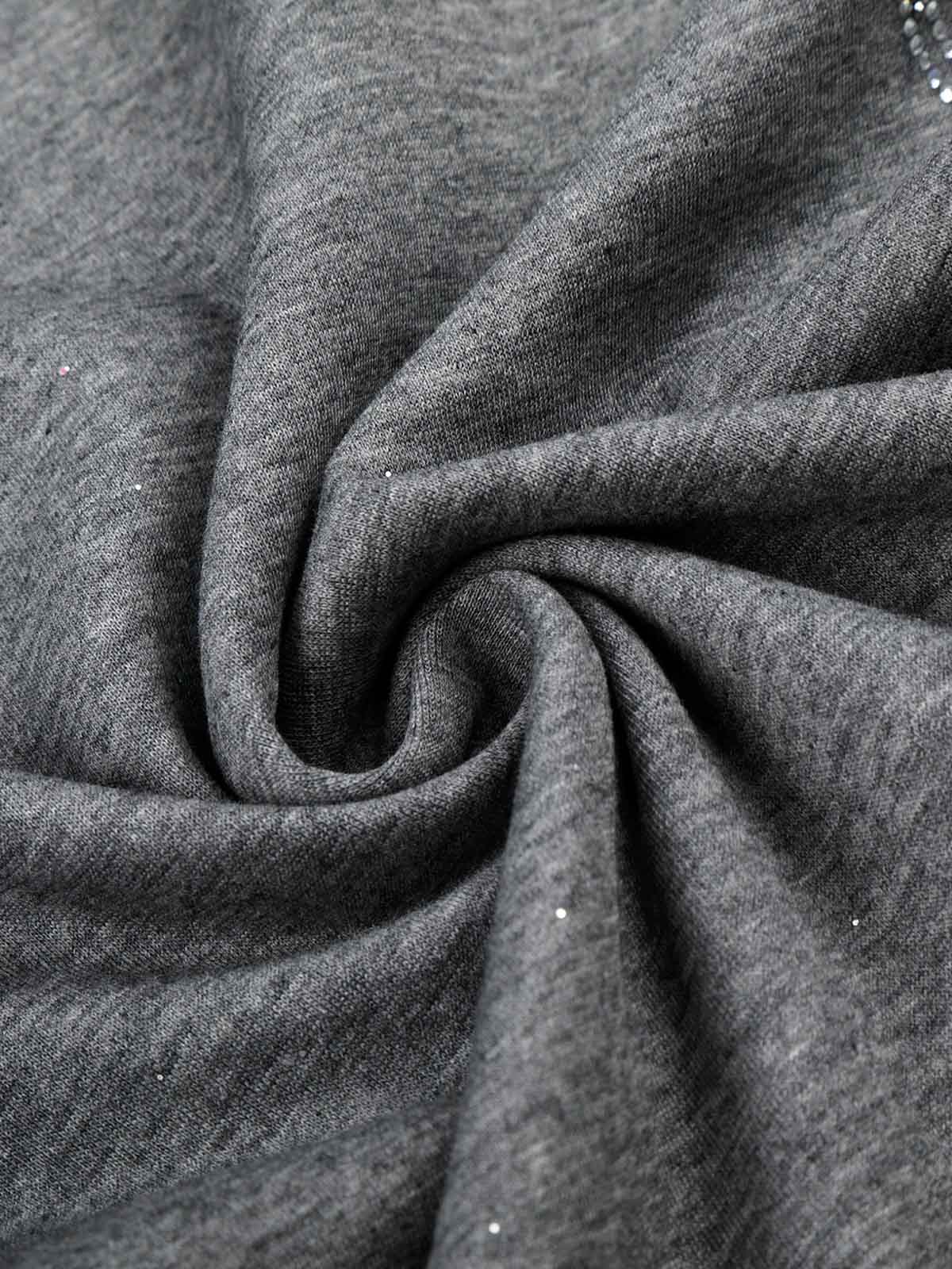 Thorn Graphic Rhinestone Baggy Sweatpants