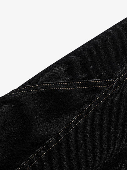 Reverse-Stitched Multi-Button Jeans 