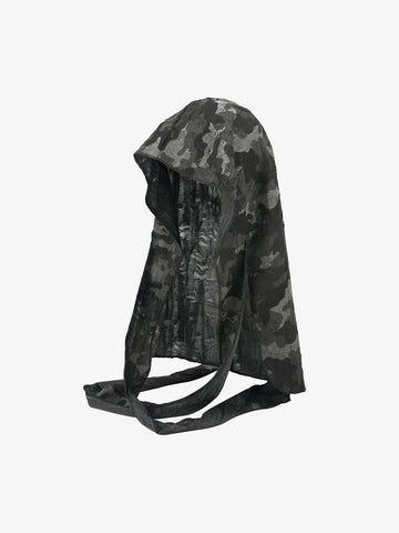 Dark Punk Camouflage Hooded Cape 