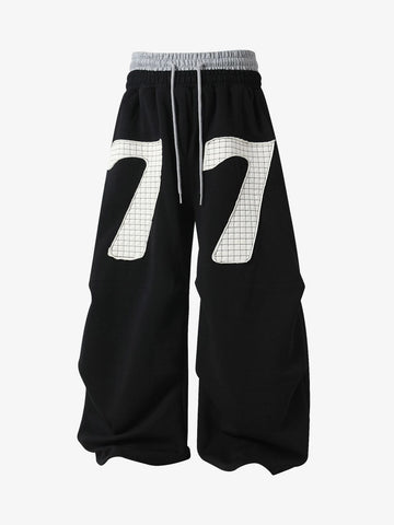 Double-Waisted Ruched Sweatpants 