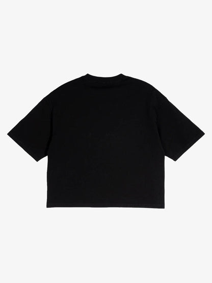 Distressed Safety Pin Cropped T-Shirt 