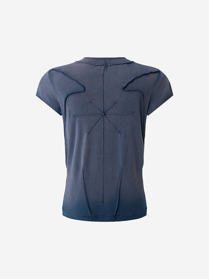 Scorpion Embroidered Exposed-Seam T-Shirt