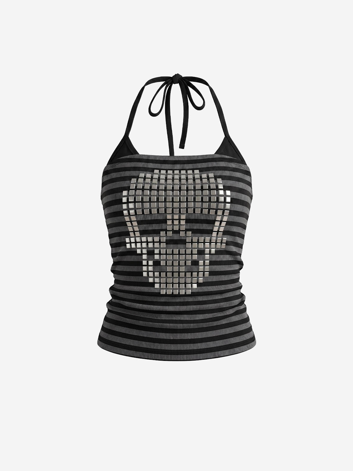 Skull Studded Halter Top