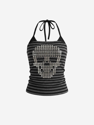 Skull Studded Halter Top