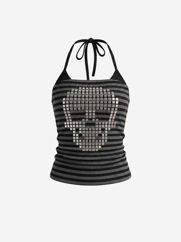 Skull Studded Halter Top