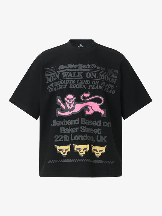 Waffle Knit Fun Graphic T-Shirt 