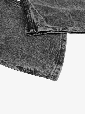 Stacked Flared Ripped Washed Pants