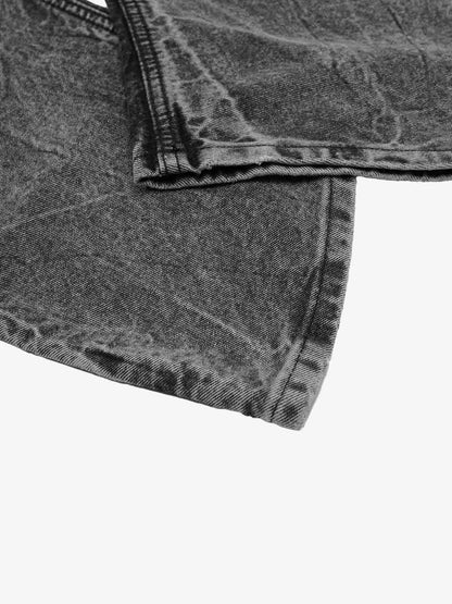 Stacked Flared Ripped Washed Pants