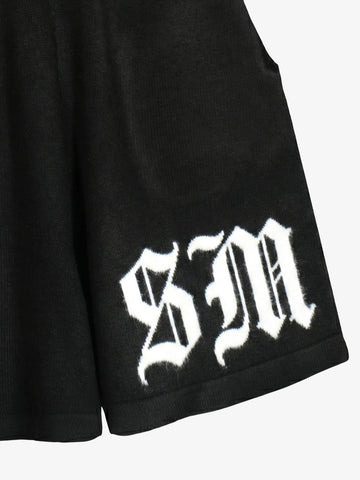 Gothic Chenille Oversized Street Shorts 