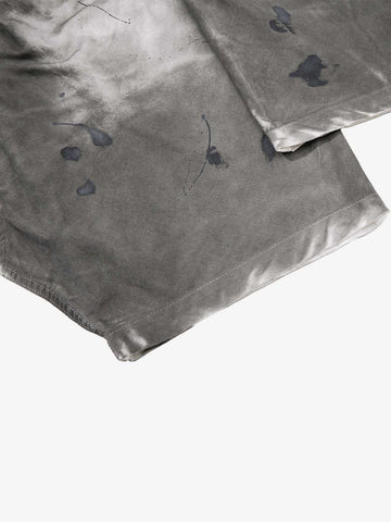 Distressed Wide-Leg Trousers – Heavyweight Cotton Canvas Paint Splatter Pants
