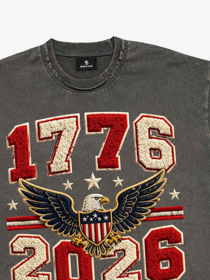 Towel Embroidery Washed Vintage T-Shirt