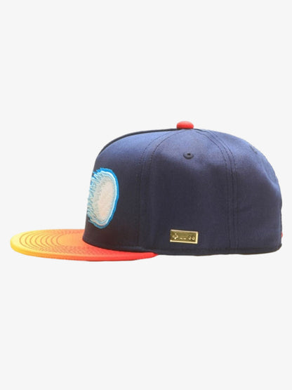 Graphic Embroidered Color Block Baseball Cap