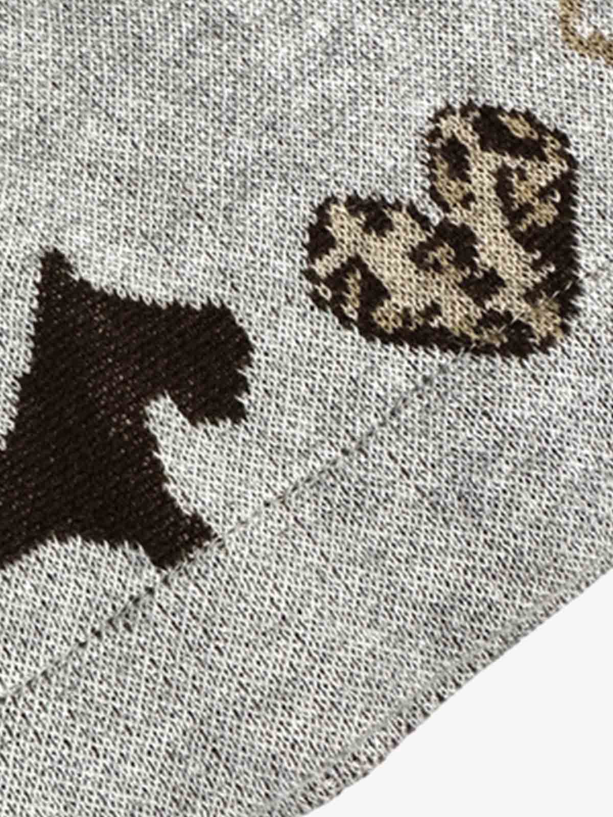 Leopard Heart & Dachshund Knit Beanie Hat 