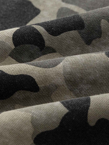 Camo Photo Collage Graphic T Shirt