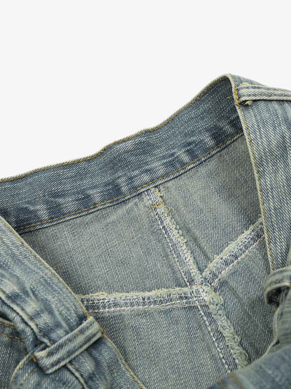 Washed Slub Machete Dye Jeans 