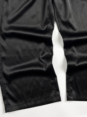 High-Waist Satin Wide-Leg Pants