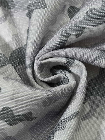 Double Waistband Elastic Waist Camo Side Panel Wide Leg Pants 