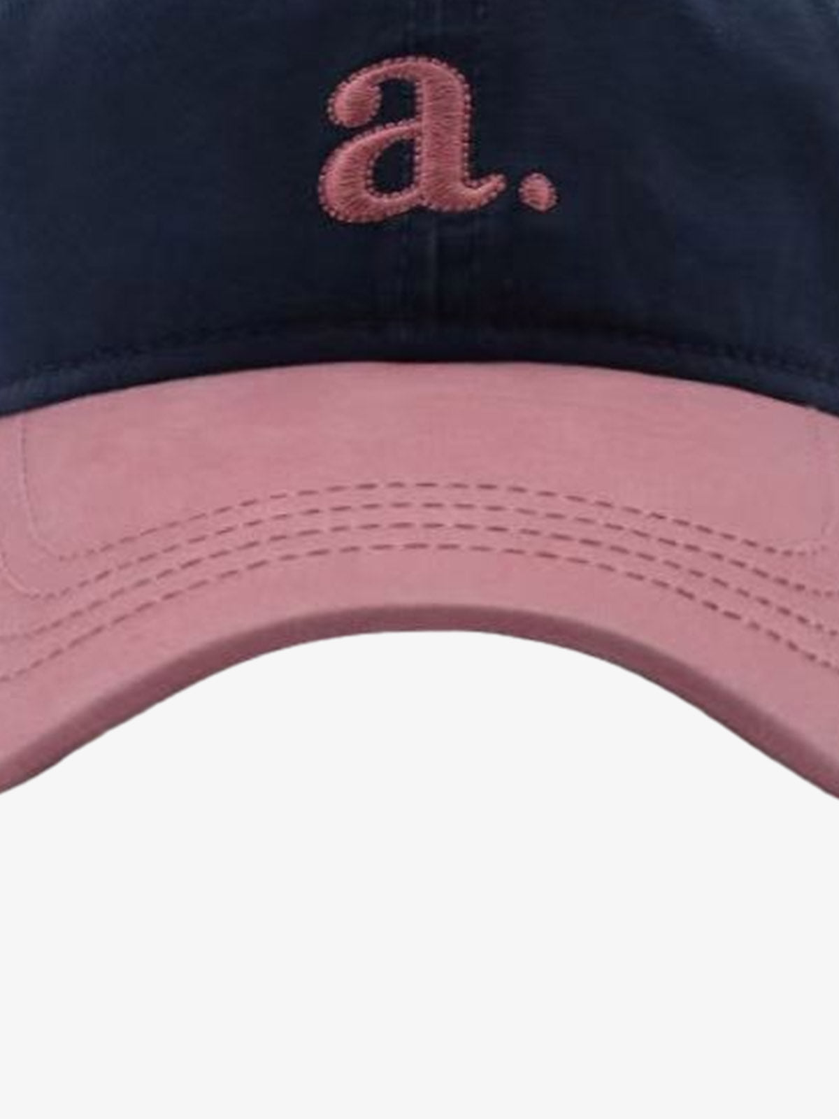 Embroidered Letter "a." Washed Baseball Cap