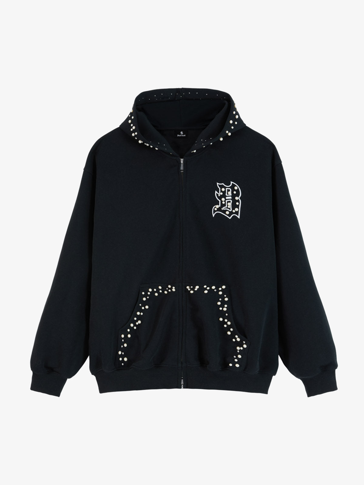 Supermade Pearl Embellished Zip Up Set - 2596 