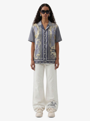 Baroque Sea Satin Cuban Shirt